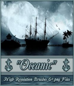 Oceanic Nautical Brushes and Png Files Pack