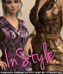 InStyle- Fashion Dress Outfit for Genesis 3 Females