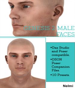 10 Faces for Genesis 2 Male