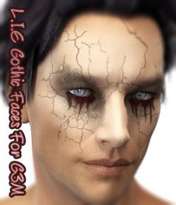 L.I.E Gothic Faces For Genesis 3 Male