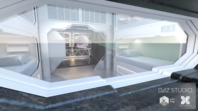 Cosmic Crew Cabin | 3d Models for Daz Studio and Poser