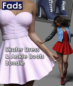 Fads Skater Dress & Ankle Boots Bundle