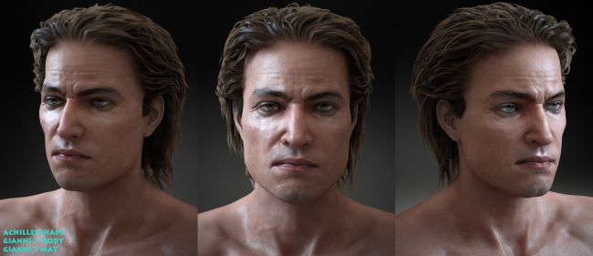 Achilles Face HD Add-On for Genesis 3 Male(s) | 3D Models for Poser and ...