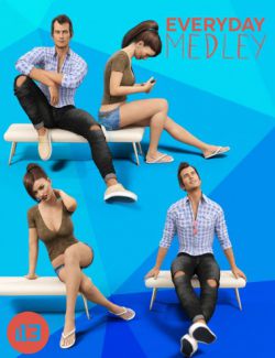 i13 Everyday Medley Poses and Furniture for Genesis 3 Female(s) and Male(s)