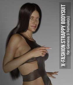 X-Fashion Strappy Bodysuit for Genesis 3 Female(s)