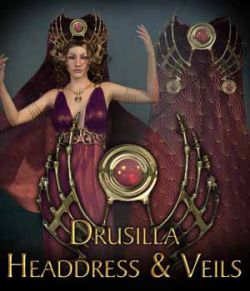 Drusilla Headdress for Genesis 3 Female