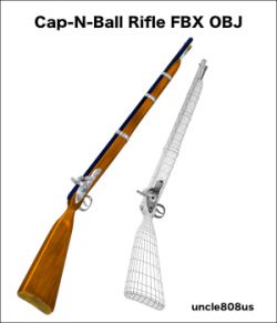 Cap-N-Ball Rifle FBX OBJ