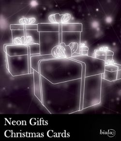 Neon Gifts Christmas Cards