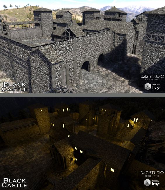 Black Castle for DS Iray | 3d Models for Daz Studio and Poser