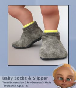 Baby Socks for Toon Generation 2 for Genesis 3 Male