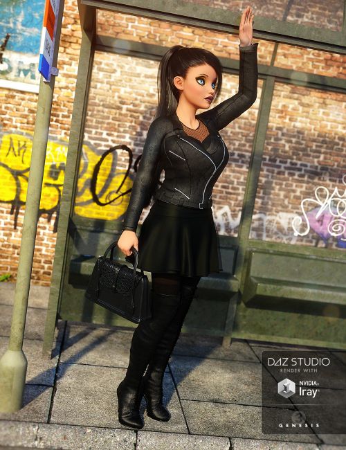Moto Girl Outfit for Genesis 3 Female(s) | 3D Models for Poser and Daz ...