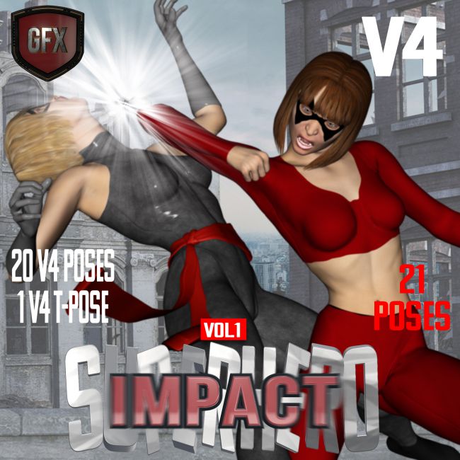 Click here to see preview images for "SuperHero Impact for V4 Volume 1" SuperHero Impact for V4 Volume 1