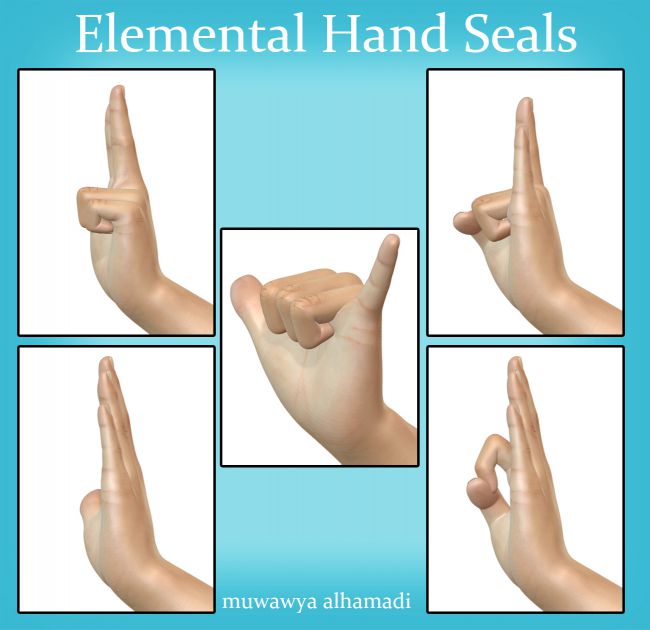 Ninja Hand Seals for G3  3d Models for Daz Studio and Poser