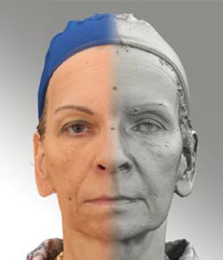 Raw 3D head scan of neutral emotion- Alena- Extended License