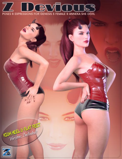 Click here to see preview images for "Z Devious - Poses and Expressions for Anneka She Devil & Genesis 3 Female" Z Devious - Poses and Expressions for Anneka She Devil & Genesis 3 Female
