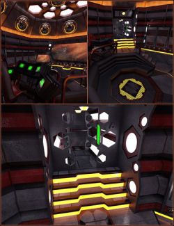 Retro Sci-Fi Star Ship Bridge