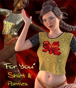 For-You Shirt and Panties for Genesis 3 Female(s)