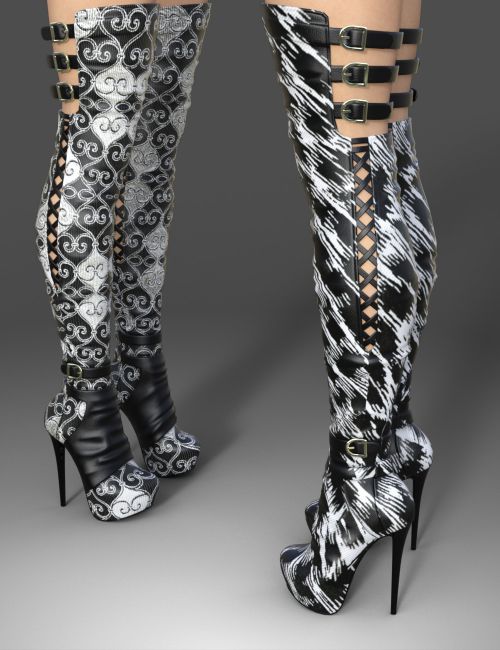 Amelia High Boots for Genesis 3 Female(s) | 3d Models for Daz Studio ...