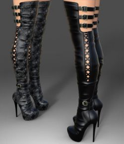 Amelia High Boots for Genesis 3 Female(s)