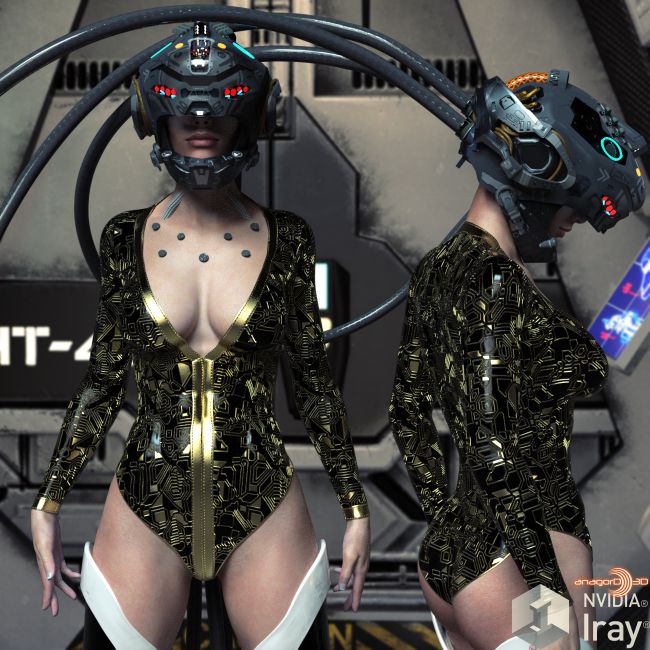 BLACKHAT:FUTURISTIC - Hyper Outfit for Genesis 3 Females