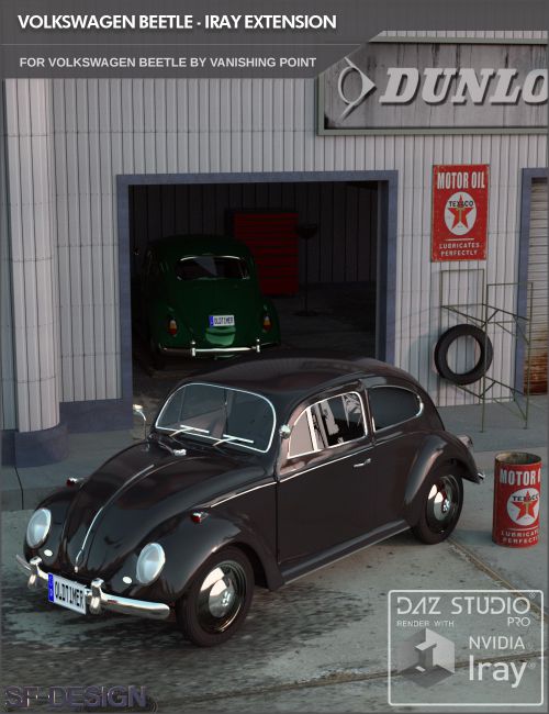 Iray Extension for Volkswagen Beetle by Vanishing Point (for DAZ Studio)