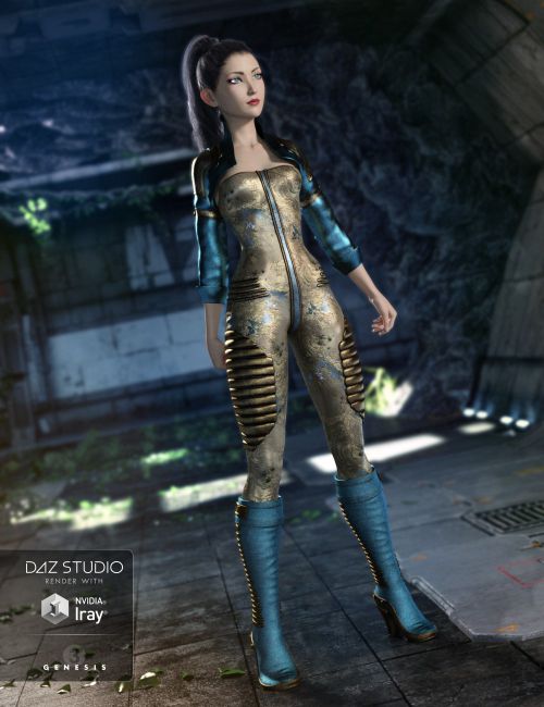 Sci-Fi Lieutenant Outfit for Genesis 3 Female(s)