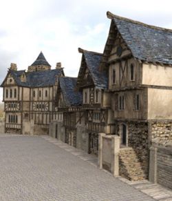 Medieval Street obj format- Extended License