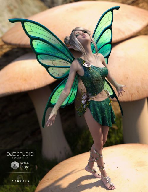 Age of Armour - Free 3d Butterfly figure for Daz Studio and Poser.