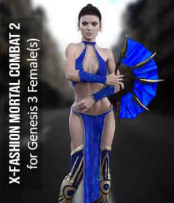 X-Fashion Combat 02 Bodysuit for Genesis 3 Females