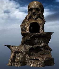 Skull Rock Mountain obj format- Extended License