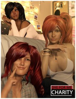 D4M Charity Hair for Genesis 3 Female(s) Bundle