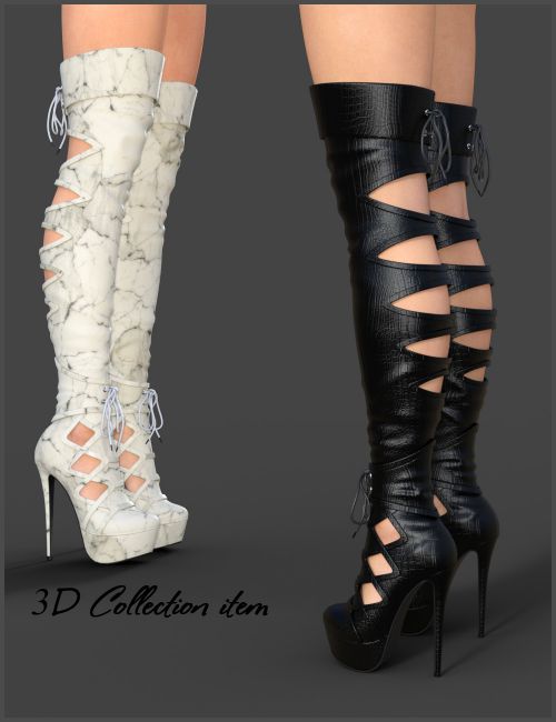 Augusta High Boots for Genesis 3 Females | 3d Models for Daz Studio and ...