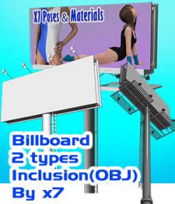 Billboard 2 types Inclusion(OBJ)By x7 - Extended License