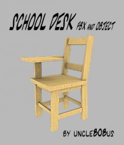 School Desk FBX_OBJ