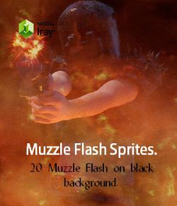 20 Muzzle Flash Sprites Merchant Resource