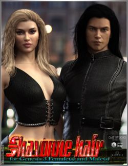Shavonne Hair for Genesis 3 Female(s) and Male(s)