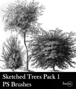 Sketched Trees PS Brushes Pack 1