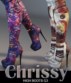 Chrissy High Boots for Genesis 3 Female(s)