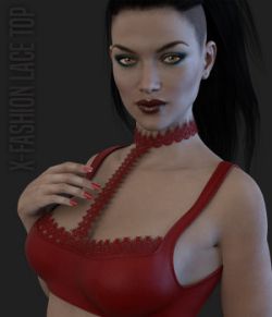 X-Fashion Lace Top for Genesis 3 Females