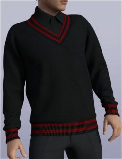 H&C V-Neck Sweater Outfit for Genesis 3 Male(s)