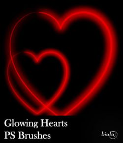 Glowing Hearts PS Brushes