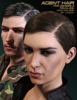 Agent Hair for Genesis 3 Female(s) and Male(s)