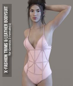 X-Fashion Trims & Leather for Genesis 3 Females