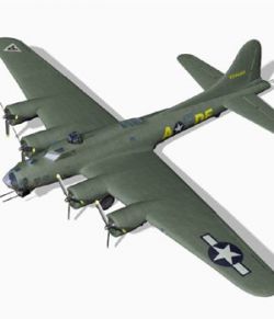 B 17G Flying Fortress fbx format- Extended License