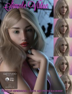 Simple Virtue: Portrait Expressions Set for Genesis 3 Female(s)