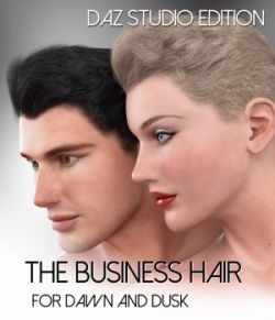 The Business Hair for Dawn and Dusk-Daz Studio Edition