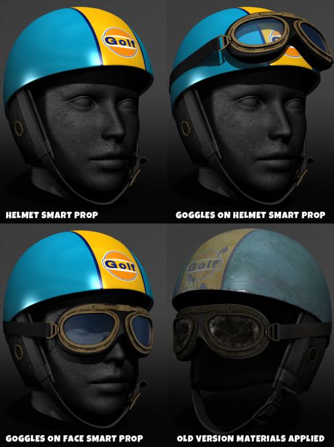 Cafe Racer Half Helmet | Accessories for Poser and Daz Studio