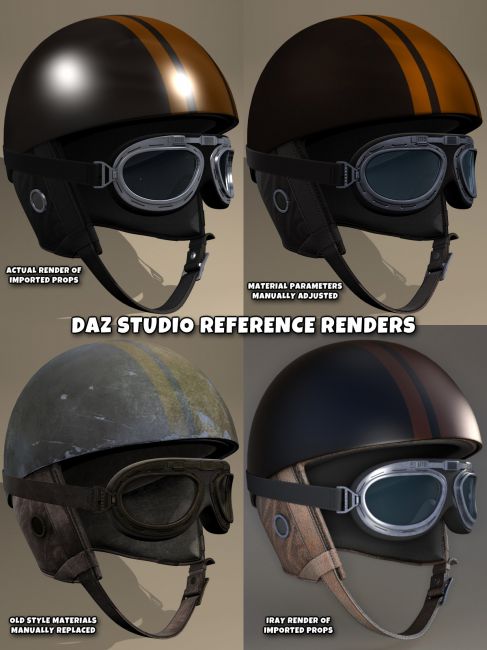 Cafe Racer Half Helmet | Accessories for Poser and Daz Studio
