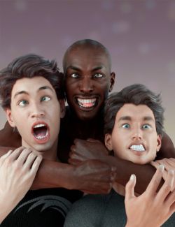 Grimaces - Dialable & One-Click Expressions for Genesis 3 Male