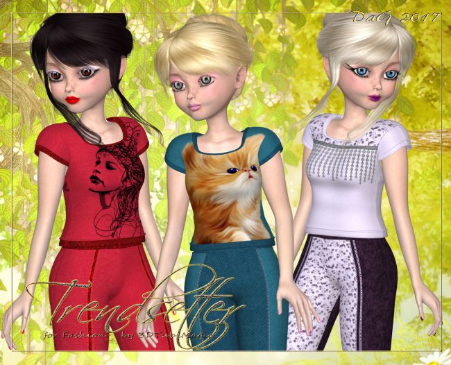 DA-Trendsetter for Maisie Fashion 2 by 3DTM | Clothing for Poser and ...
